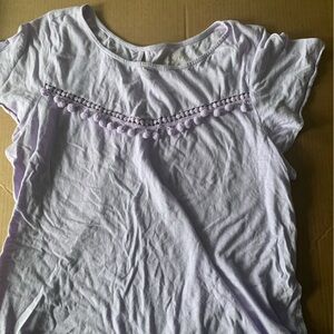 Lilly Pulitzer Light Purple Pom-Pom Trim Top XL women’s shirt